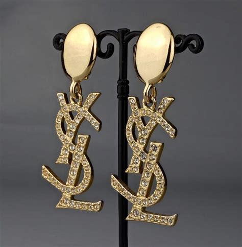 ysl earrings replica ebay|yves saint laurent hoop earrings.